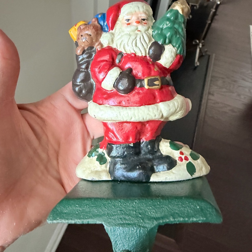 Set of Vintage Santa stocking holders